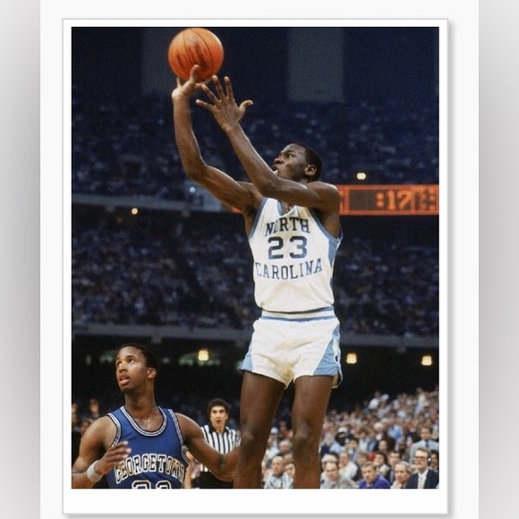 NEW! MICHAEL JORDAN UNC NCAA BASKETBALL 1982 VINTAGE 10 GLOSSY 8.5x11 POSTER SET - Picture 3 of 10